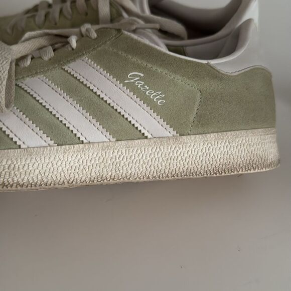 Adidas Gazelle Olive Sneakers with White Stripes EUC - Picture 5 of 7